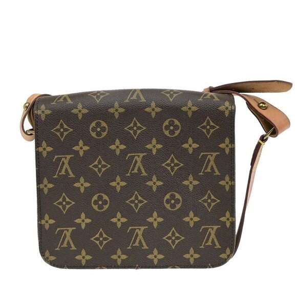 LOUIS VUITTON Cartouchiere MM Shoulder Bag Monogram Leather Brown M51253 34ED743 - Picture 2 of 16